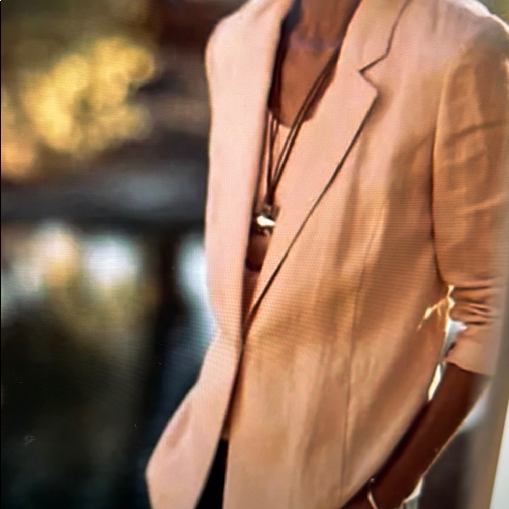 J.Jill Linen Blazer Dusty Pink XS
